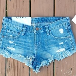 BDG Urban Outfitters Womens Size 26W Dolphin Low Rise Distressed Jean Shorts